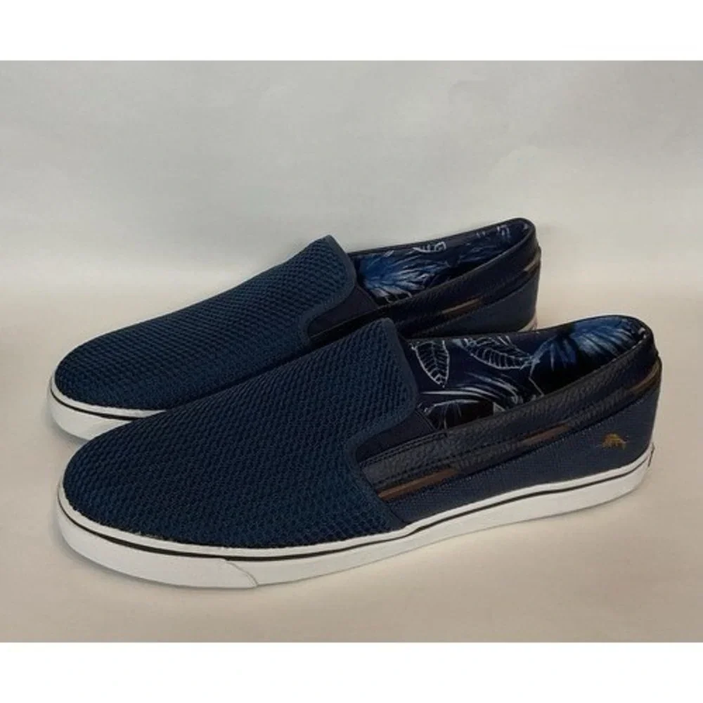Tommy Bahama Blue Slip On Mesh Canvas Beach Casual Sneakers Men 14D China Fabric